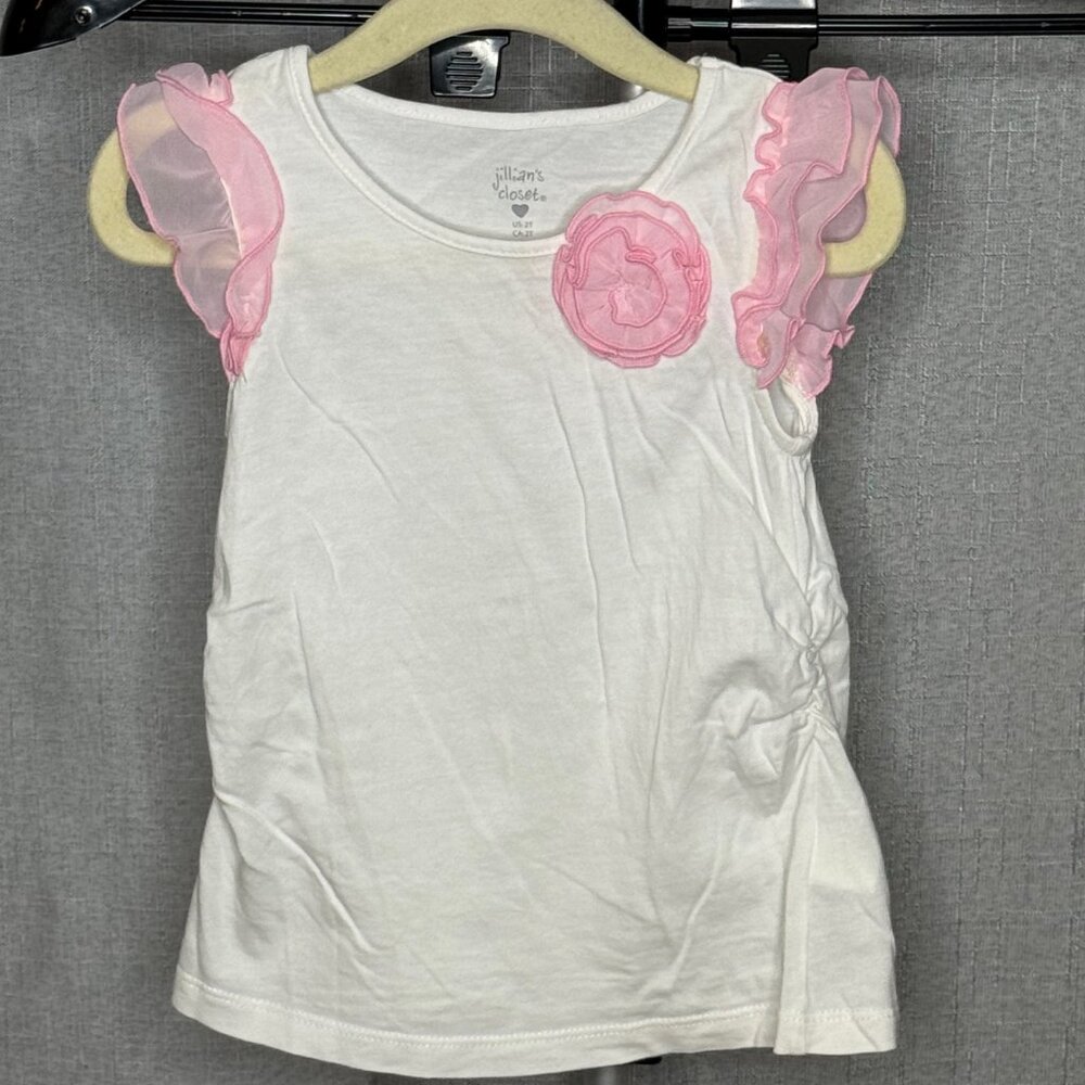 Jillian's Closet - Girls Sleeveless Top with attached rosette - Size 2T
